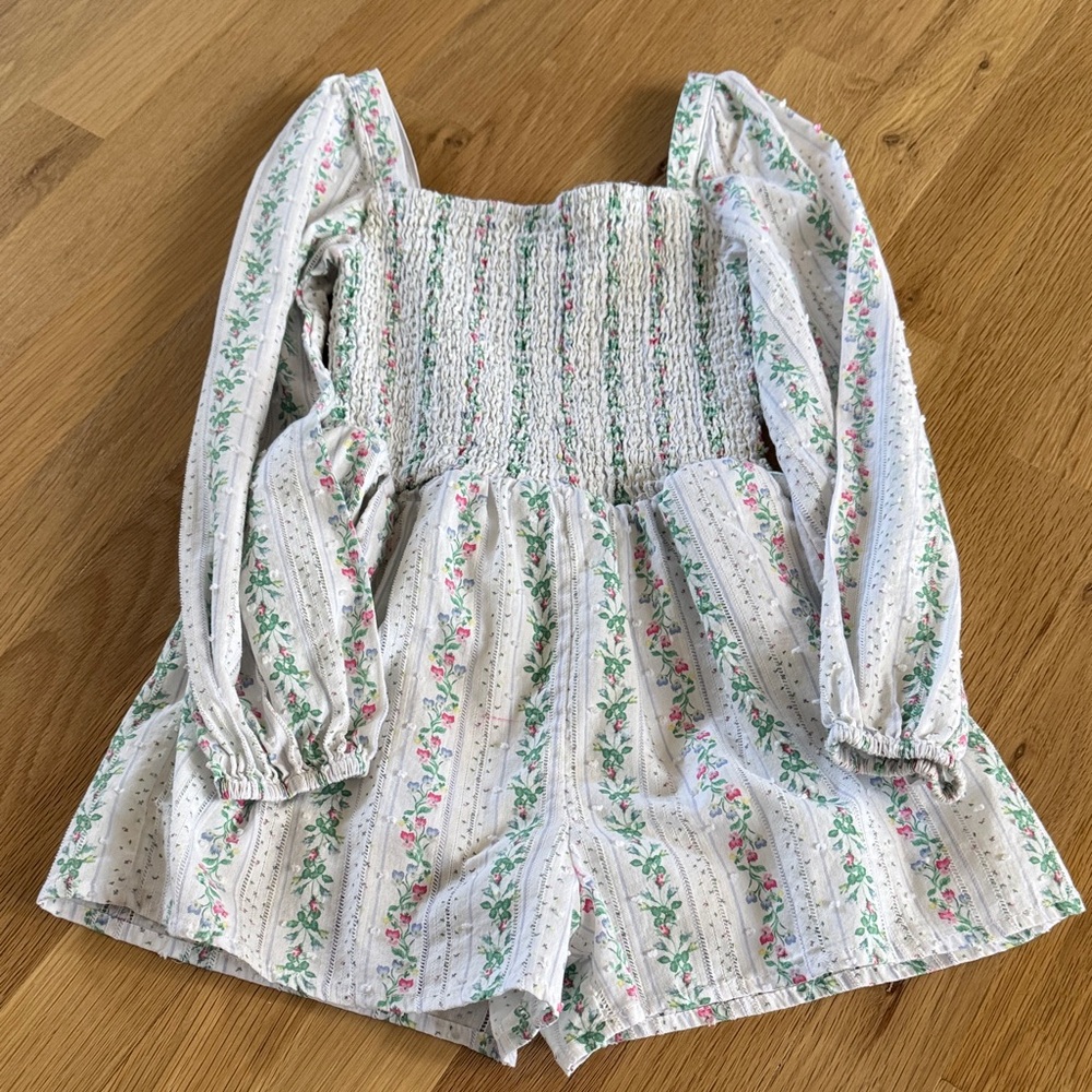 Janie and Jack Long Sleeve Kids Romper